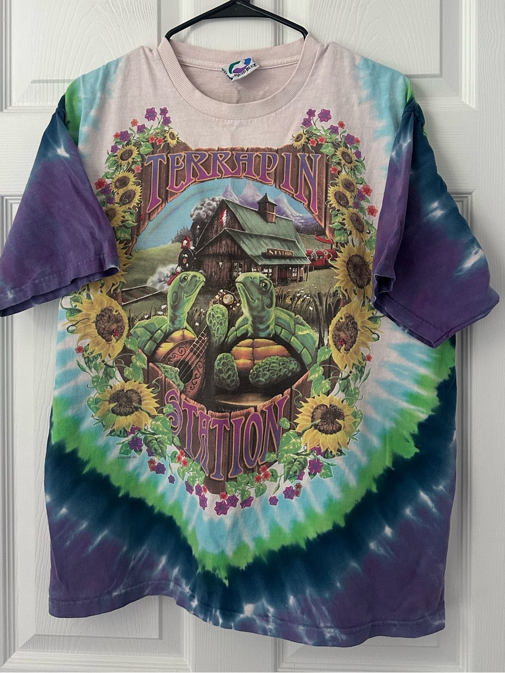 AUTHENTIC ORIGINAL Liquid Blue Tag VTG Grateful Dead 1999 Terrapin Station SZ L